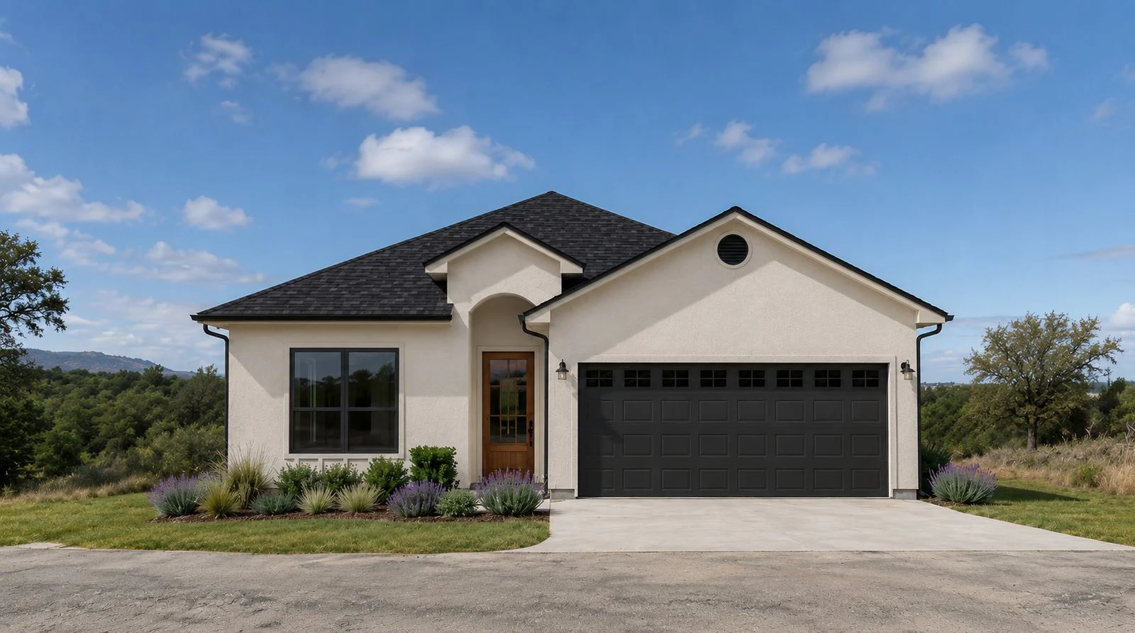 Architectural rendering of the Oak Lane custom home in Cottonwood Shores